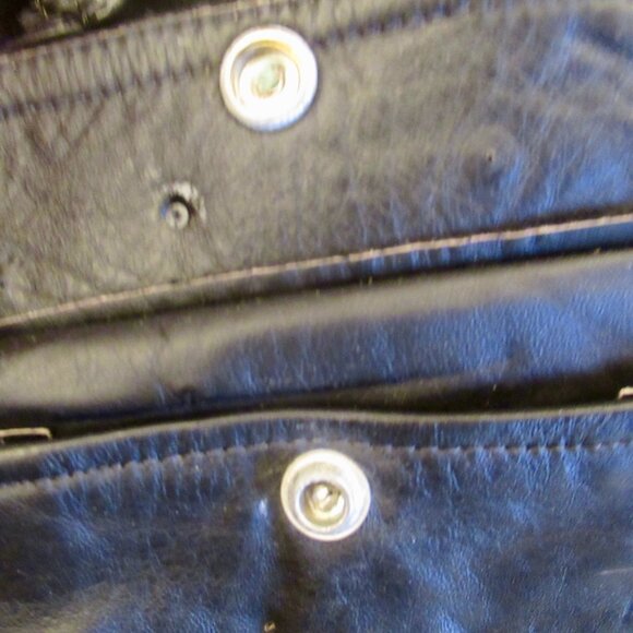 Men's NYC Tino Trevino Leather Den Black Leather Zip-Front Shirt Vest Size L - Picture 12 of 12